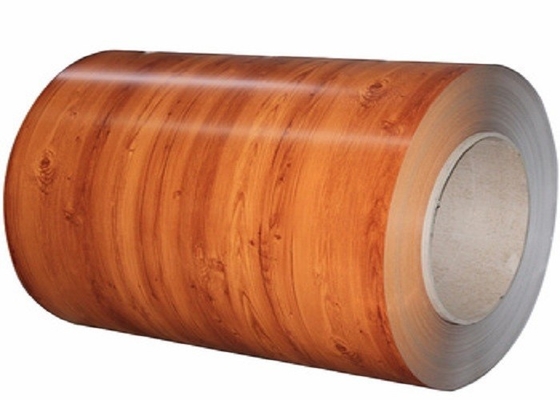 China Bobina de aluminio cubierta color de madera 1050 del grano 1100 3003 recubrimiento previo en continuo del PE PVDF proveedor